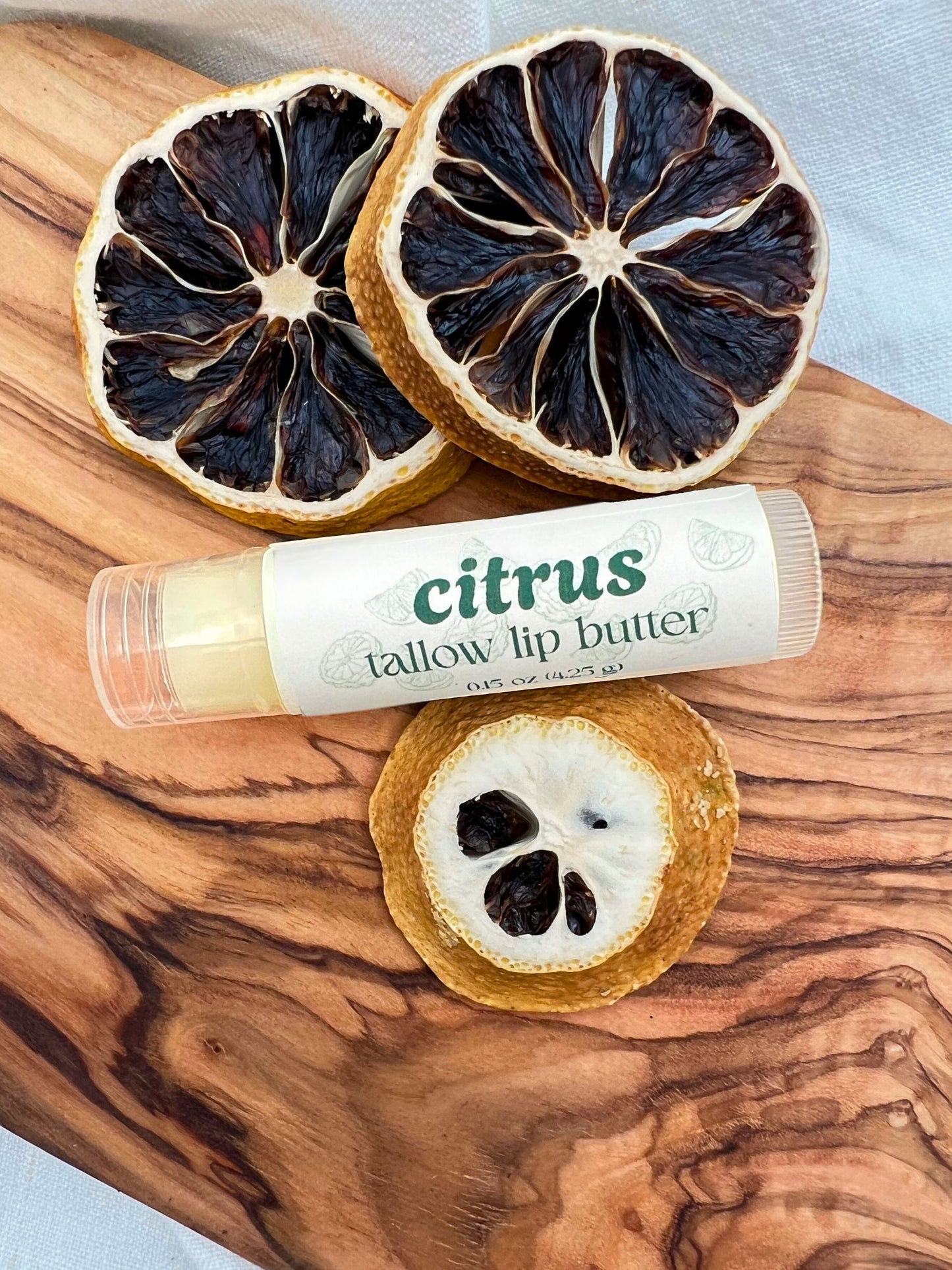 Hand-Poured Lip Butter Trio - Made with Grass-Fed Tallow Butter, Jojoba Oil, & Pure Botanicals