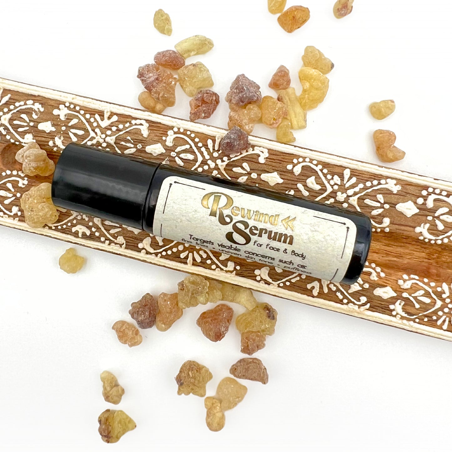 ROLLER ROULETTE | Rewind Serum: Ancient Skincare Secrets Serum with Frankincense Essential Oil, Apricot Kernel Oil, & Castor Oil