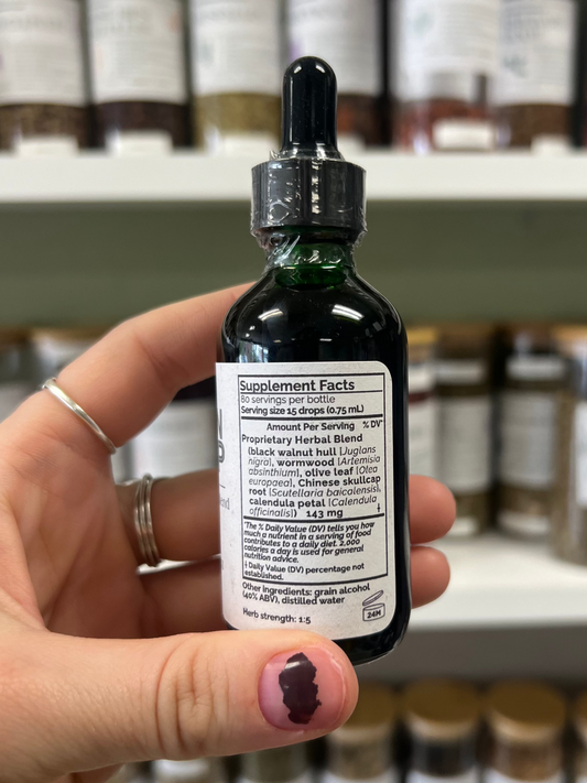 Clean Sweep (formerly "Poop-a-Worm"): Herbal Parasite Cleanse Tincture / Botanical Gut Reset Blend