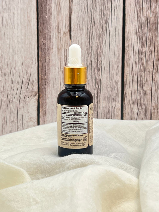 Dual Extraction Lions Mane Tincture -- 1oz