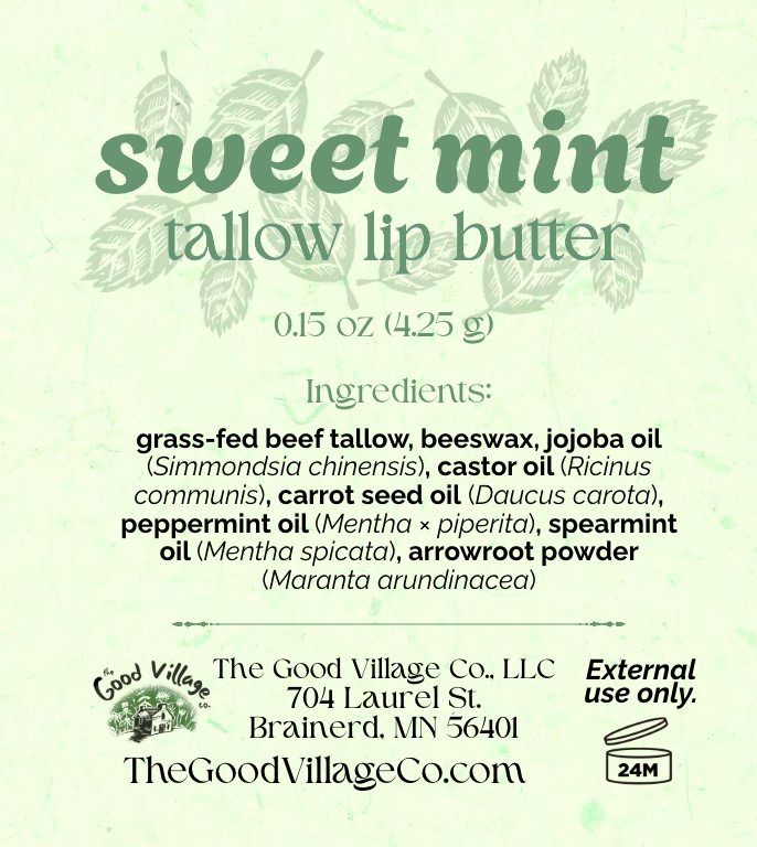 Hand-Poured Lip Butter Trio - Made with Grass-Fed Tallow Butter, Jojoba Oil, & Pure Botanicals