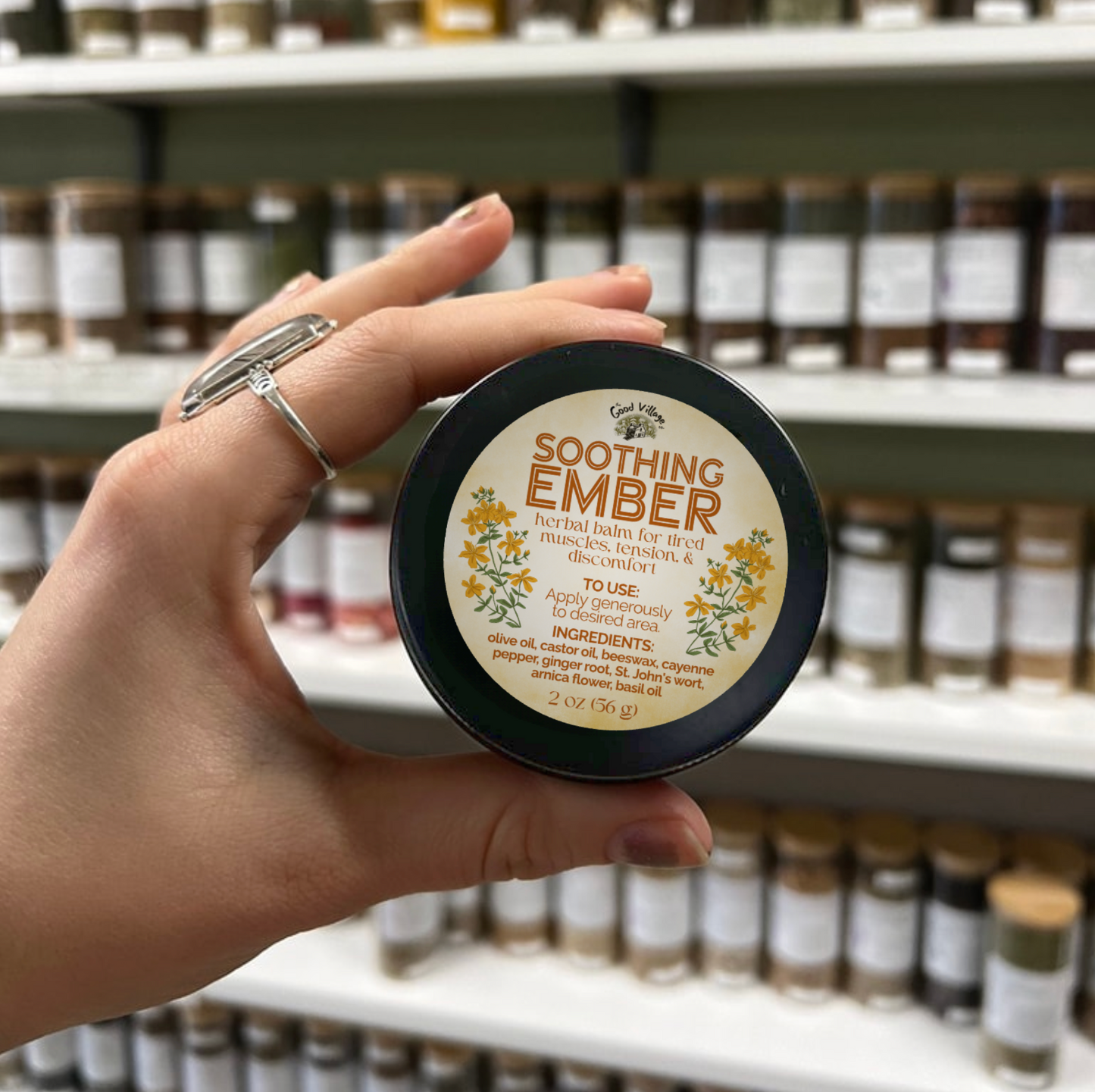 Soothing Ember: Herbal Balm for Tired Muscles, Tension, & Discomfort