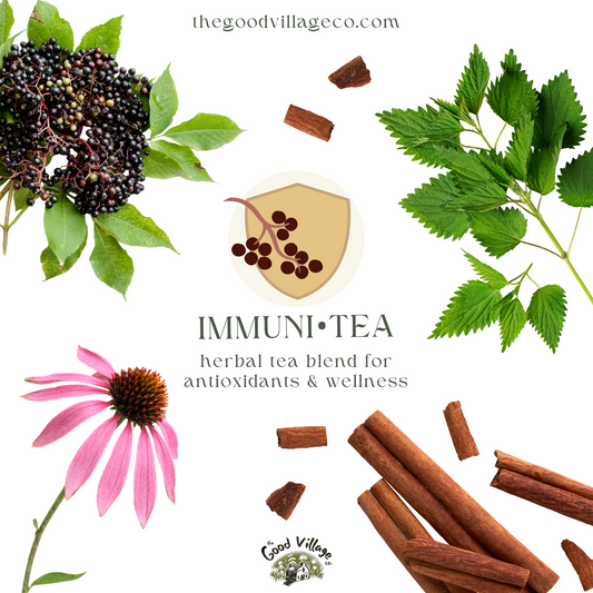 Immuni•Tea: Loose-Leaf Herbal Tea Blend for Antioxidants & Wellness (Caffeine-Free)