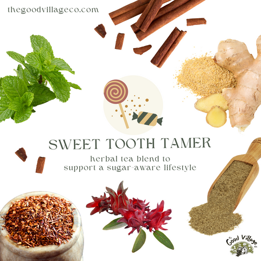 Sweet Tooth Tamer: Loose-Leaf Herbal Tea Blend to Support a Sugar-Aware Lifestyle (Caffeine-Free)