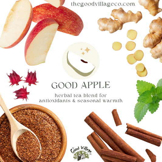 Good Apple: Loose-Leaf Herbal Tea Blend for Antioxidants & Seasonal Warmth (Caffeine-Free)