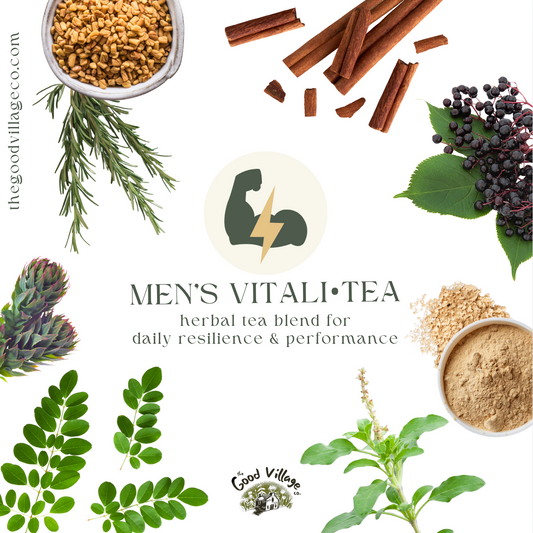 Men's Vitali•Tea: Loose-Leaf Herbal Tea Blend for Daily Resilience & Performance (Caffeine-Free)
