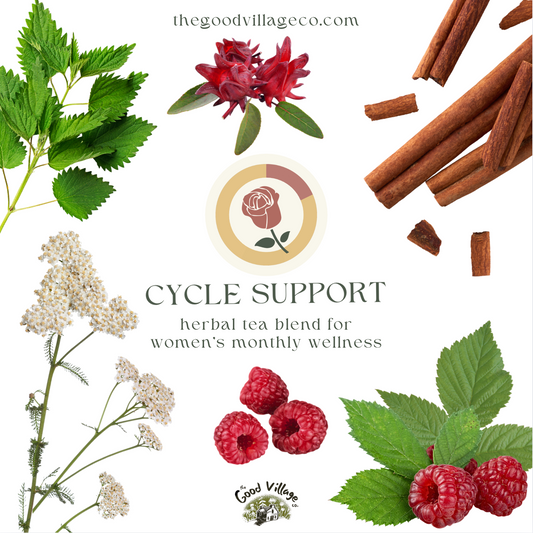 Cycle Support: Loose-Leaf Herbal Tea Blend For Women's Monthly Wellness (Caffeine-Free)