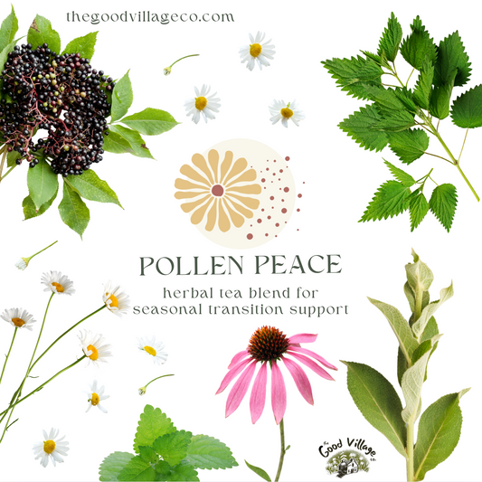 Pollen Peace: Loose-Leaf Herbal Tea Blend for Seasonal Transition Support (Caffeine-Free)