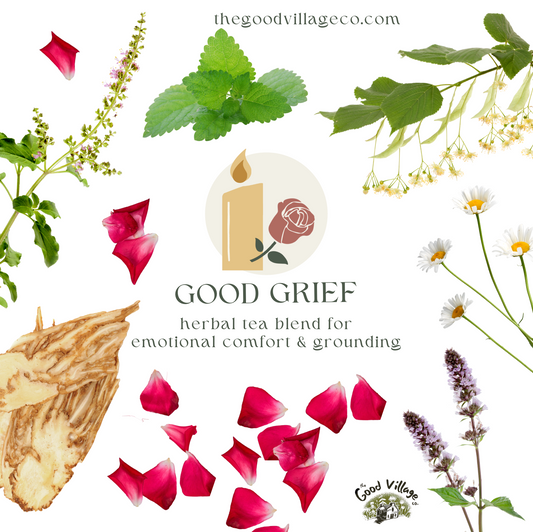Good Grief: Loose-Leaf Herbal Tea Blend for Emotional Comfort & Grounding (Caffeine-Free)