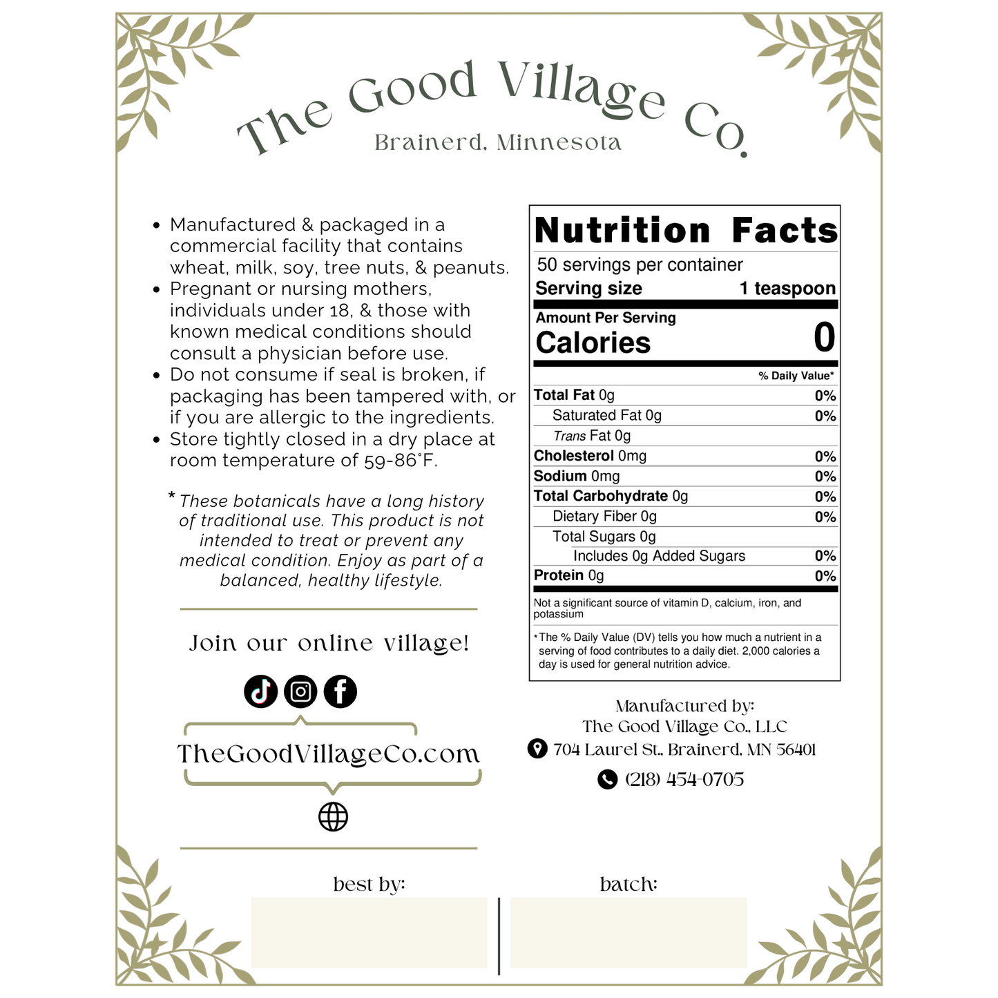 Mama Belly: Loose-Leaf Herbal Tea Blend for Digestive Support While Expecting (Caffeine-Free)