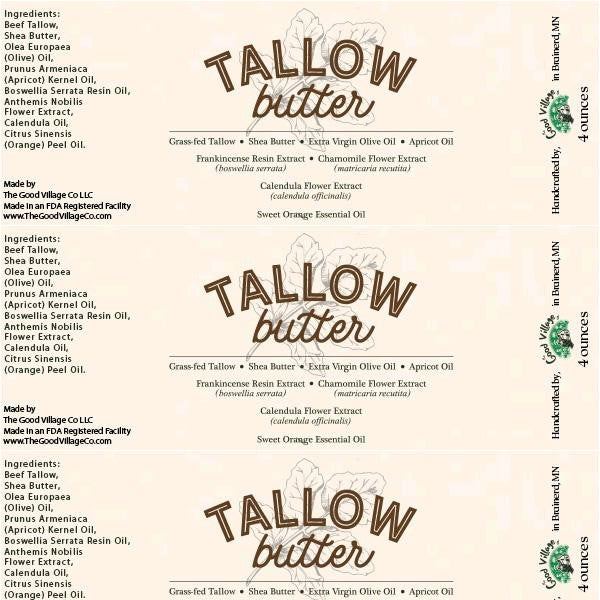 Grass-Fed Tallow Butter Facial Moisturizer with Frankincense Resin Extract Oil