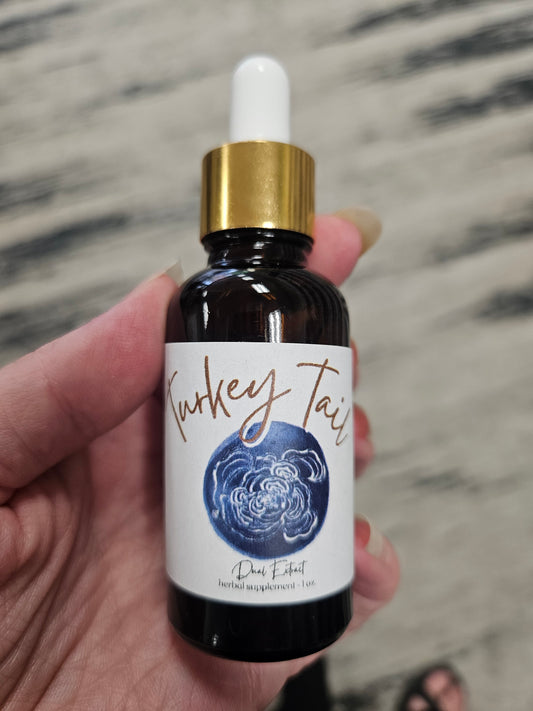 Turkey Tail Mushroom - Dual Extract - 1oz