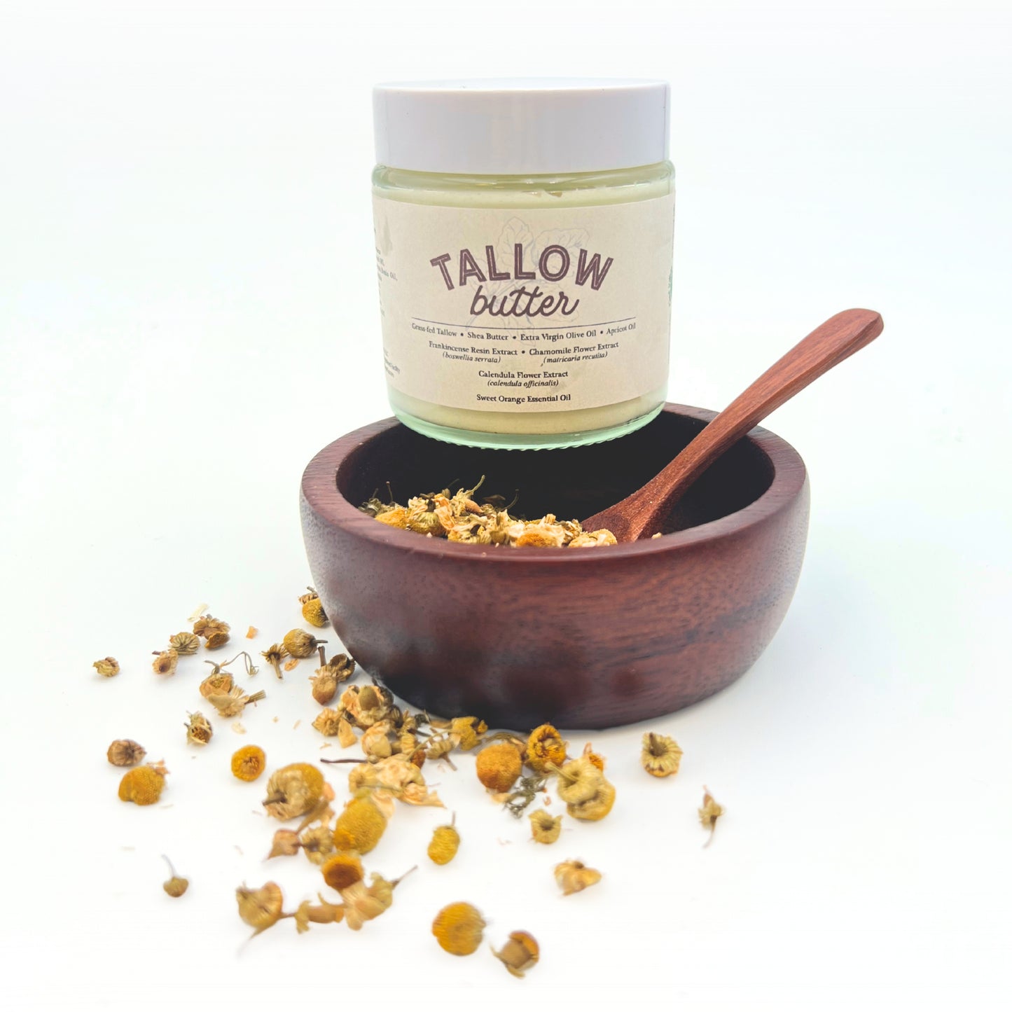 Grass-Fed Tallow Butter Facial Moisturizer with Frankincense Resin Extract Oil