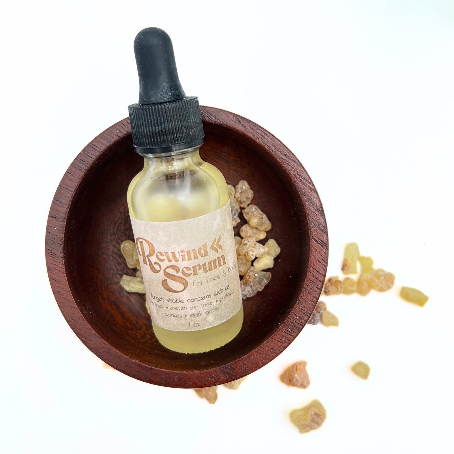 Rewind Serum: Ancient Skincare Secrets Serum with Frankincense Essential Oil, Apricot Kernel Oil, & Castor Oil