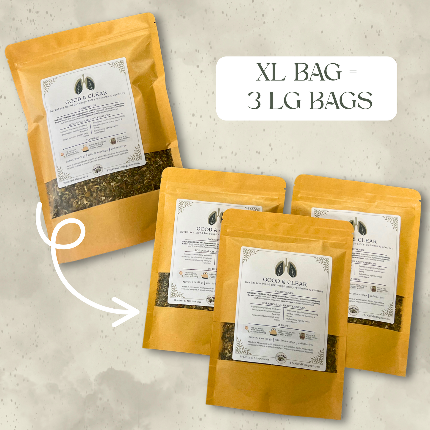 Good & Clear: Herbal Tea Blend for Respiratory Health (Caffeine-Free)
