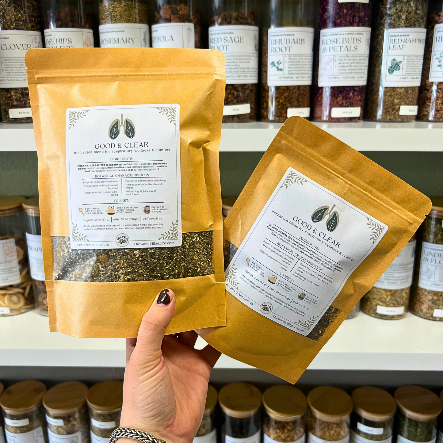 Good & Clear: Herbal Tea Blend for Respiratory Health (Caffeine-Free)