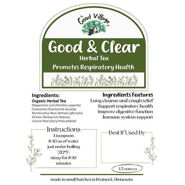 Good & Clear Loose Herbal Tea Supports Lung Health / Cold Recovery