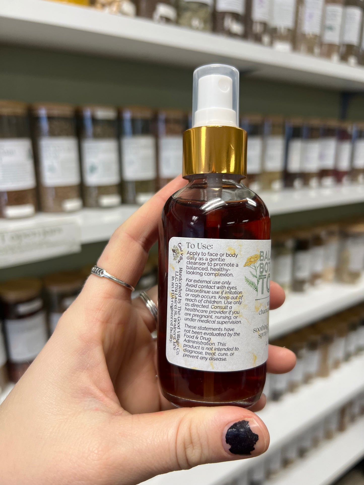 Balancing Botanical Tonic: Herbal Toning Mist with Calendula, Chamomile, & Yarrow