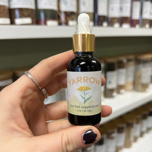 Wildcrafted Yarrow Tincture: 1oz Herbal Support for Circulation, Digestion, & Emotional Balance