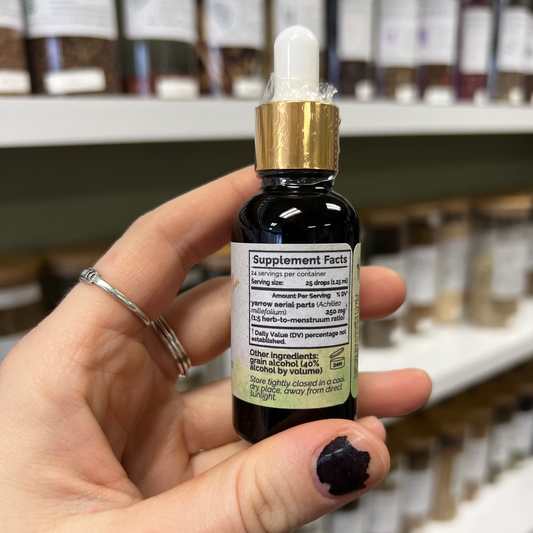 Wildcrafted Yarrow Tincture: 1oz Herbal Support for Circulation, Digestion, & Emotional Balance