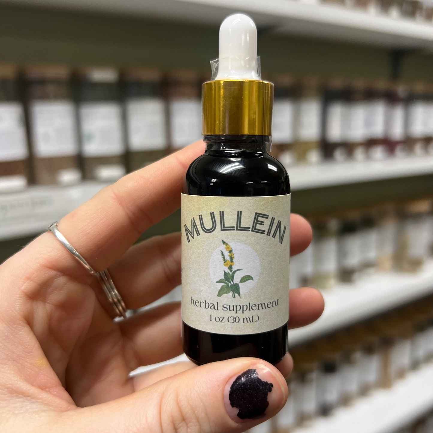 Wildcrafted Mullein Tincture: 1oz Herbal Support for Respiratory Comfort