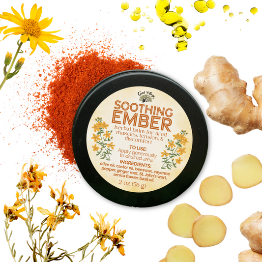 Soothing Ember: Herbal Balm for Tired Muscles, Tension, & Discomfort