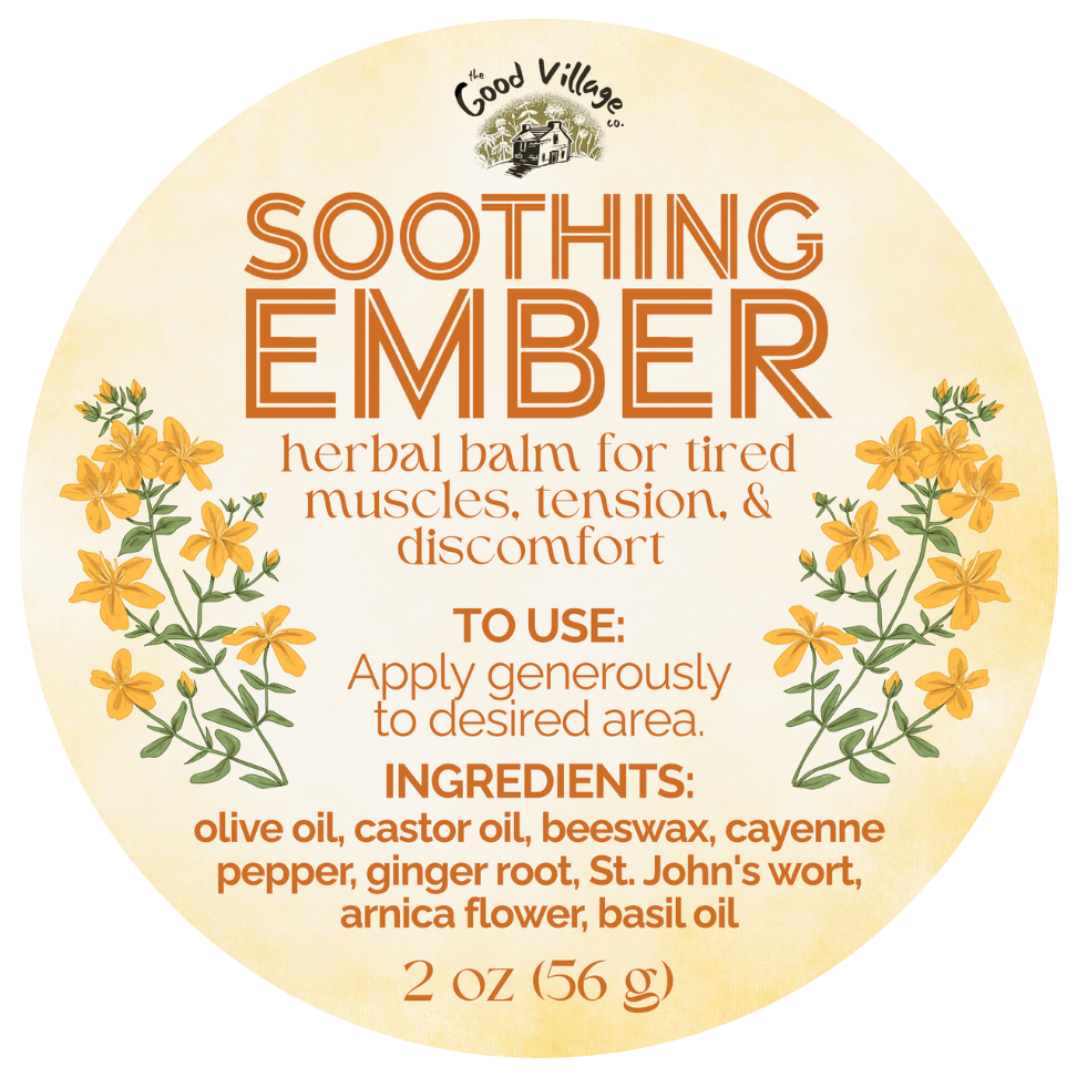 Soothing Ember: Herbal Balm for Tired Muscles, Tension, & Discomfort