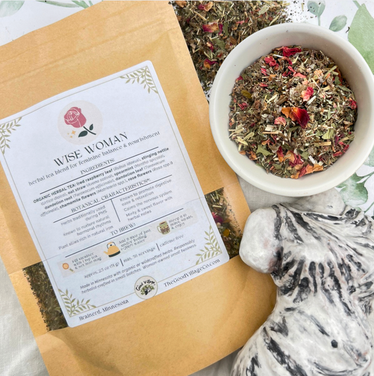 Wise Woman: Herbal Tea Blend for Feminine Balance & Nourishment (Caffeine-Free)
