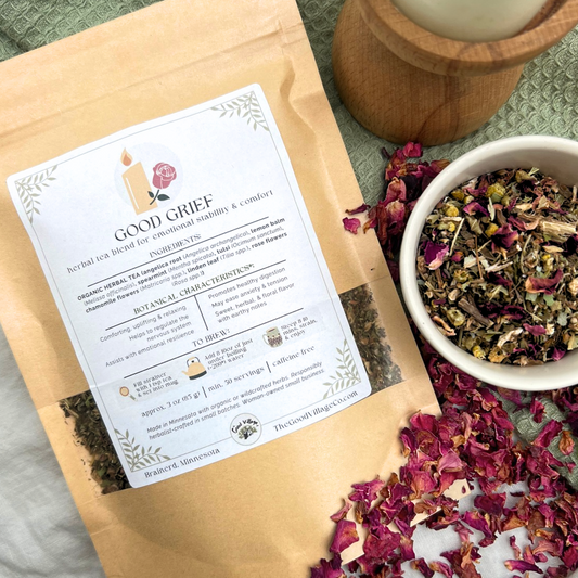 Good Grief: Herbal Tea Blend for Emotional Comfort & Grounding (Caffeine-Free)