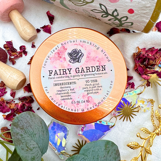 "Fairy Garden" Botanical Smoke Blend -  Floral, Comforting, & Gently Brightening Herbal Mix (Tobacco- & Cannabis-Free)