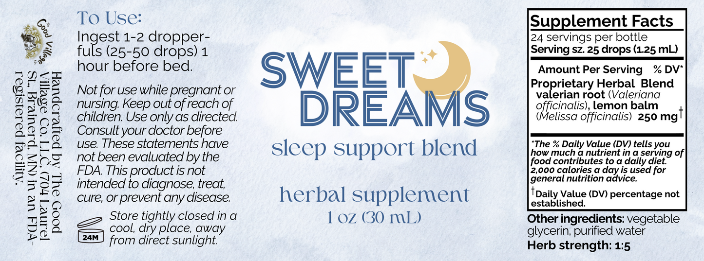 Sweet Dreams: Valerian & Lemon Balm Glycerite for Sleep Support & Deep Relaxation