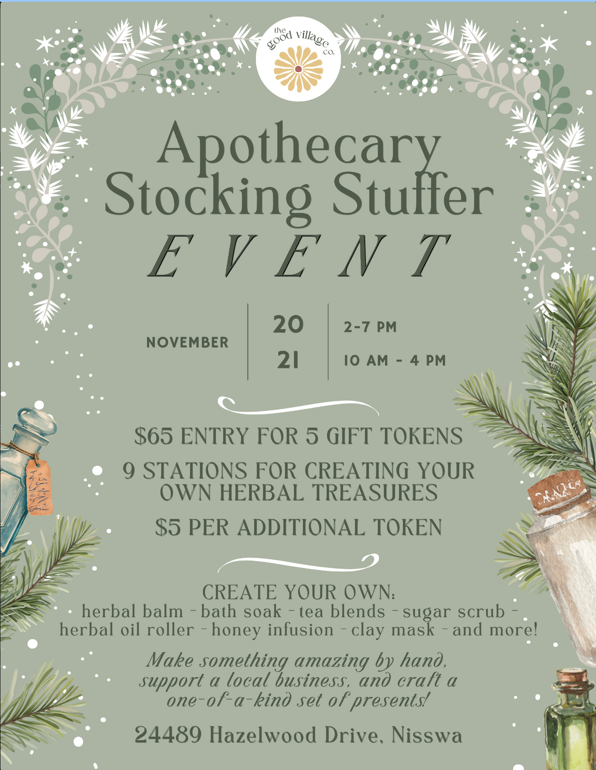 Apothecary Stocking Stuffer Event