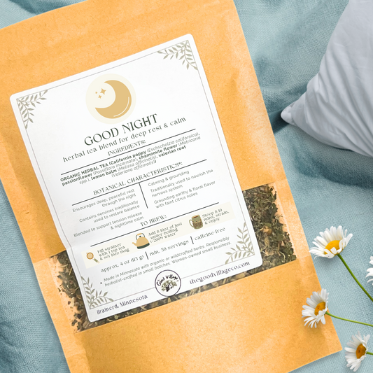 Good Night: Herbal Tea Blend For Deep Rest & Calm (Caffeine-Free)