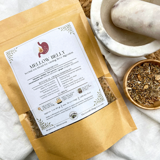 Mellow Belly: Herbal Tea Blend for Easing Fiery Digestion (Caffeine-Free)