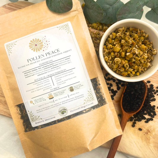 Pollen Peace: Herbal Tea Blend for Seasonal Transition Support (Caffeine-Free)