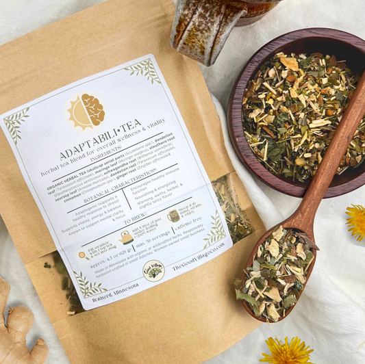 Adaptabili•Tea: Herbal Tea Blend for Resilience, Uplift, Overall Wellness & Vitality (Caffeine-Free)