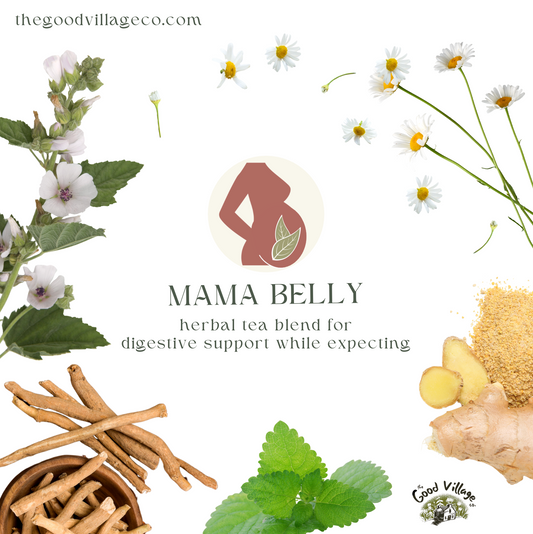 Mama Belly: Herbal Tea Blend for Digestive Support While Expecting (Caffeine-Free)
