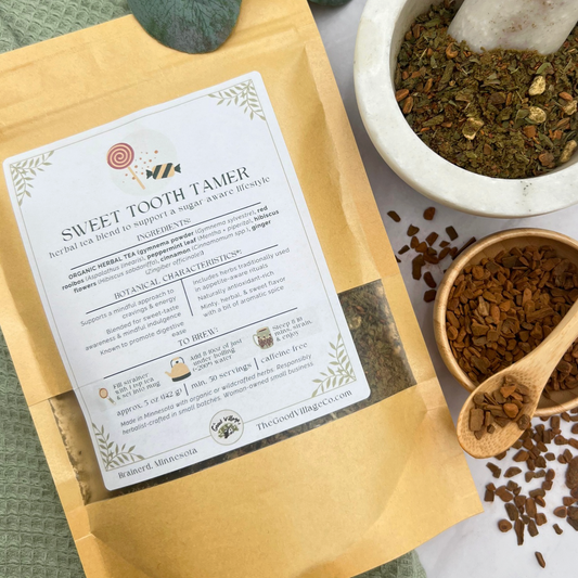 Sweet Tooth Tamer: Loose-Leaf Herbal Tea Blend to Support a Sugar-Aware Lifestyle (Caffeine-Free)