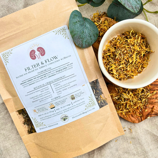 Filter & Flow: Loose-Leaf Herbal Tea Blend For Kidney-Conscious Wellness (Caffeine-Free)