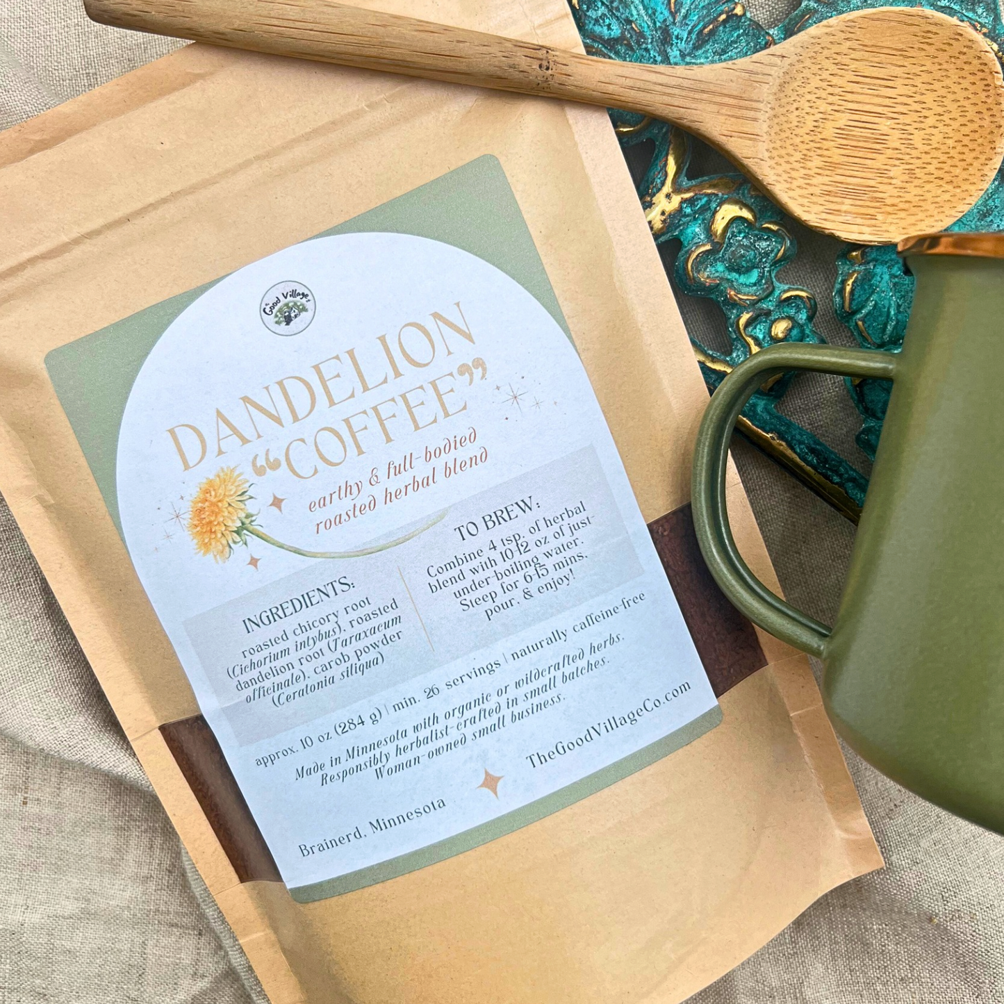 Dandelion "Coffee" - Earthy & Full-Bodied Roasted Herbal Blend for Gut & Liver Wellness