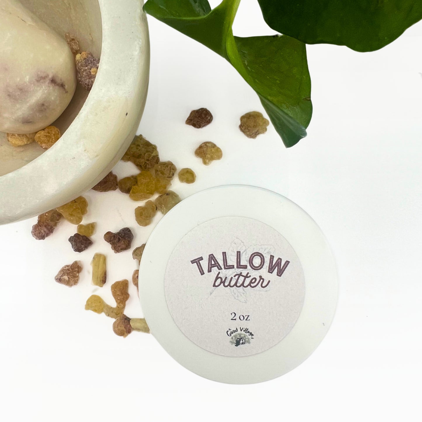 Grass-Fed Tallow Butter Facial Moisturizer with Frankincense Resin Extract Oil